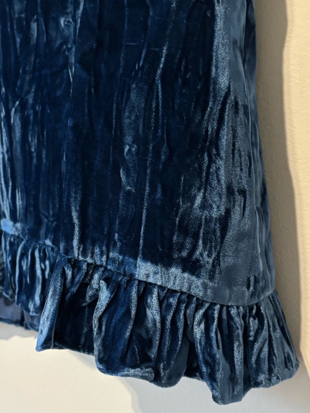 Shoshanna Midnight Blue Crushed Velvet Mini Dress - Picture 4 of 10